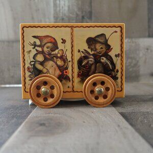 Hummel Vintage Wood Music Box on Wheels Non Working Reuge West Germany